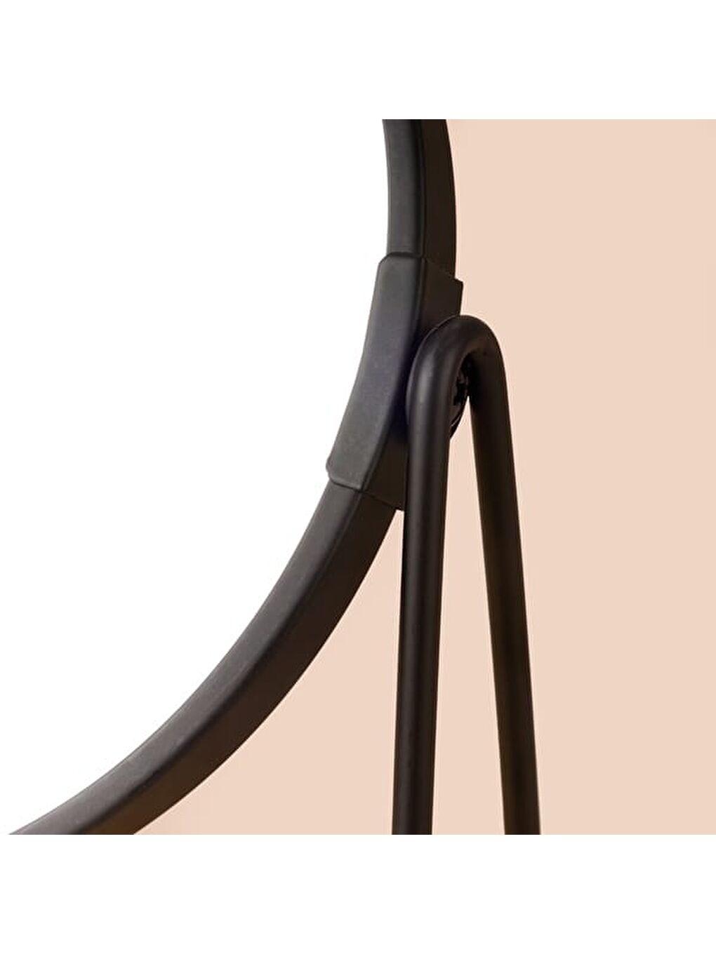 Bath Metal Yuvarlak Makyaj Aynası - Siyah-1