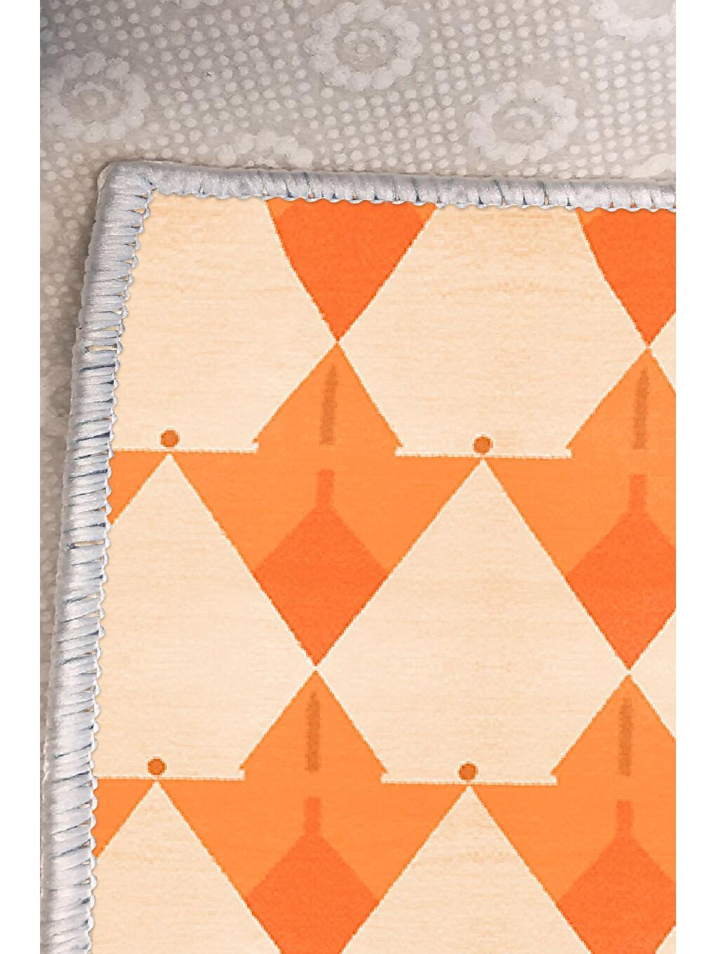 Turuncu Dekoratif Özel Tasarım Modern Halı 160x230 cm-2