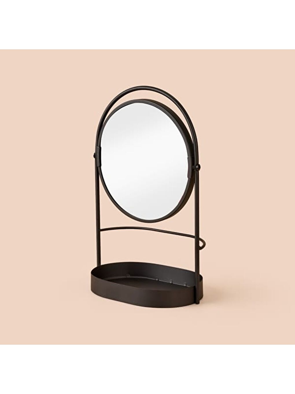 Bath Metal Makyaj Aynası - Siyah-1