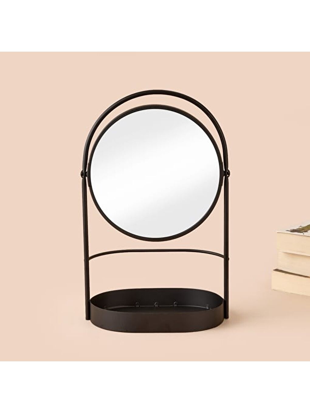 Bath Metal Makyaj Aynası - Siyah-2