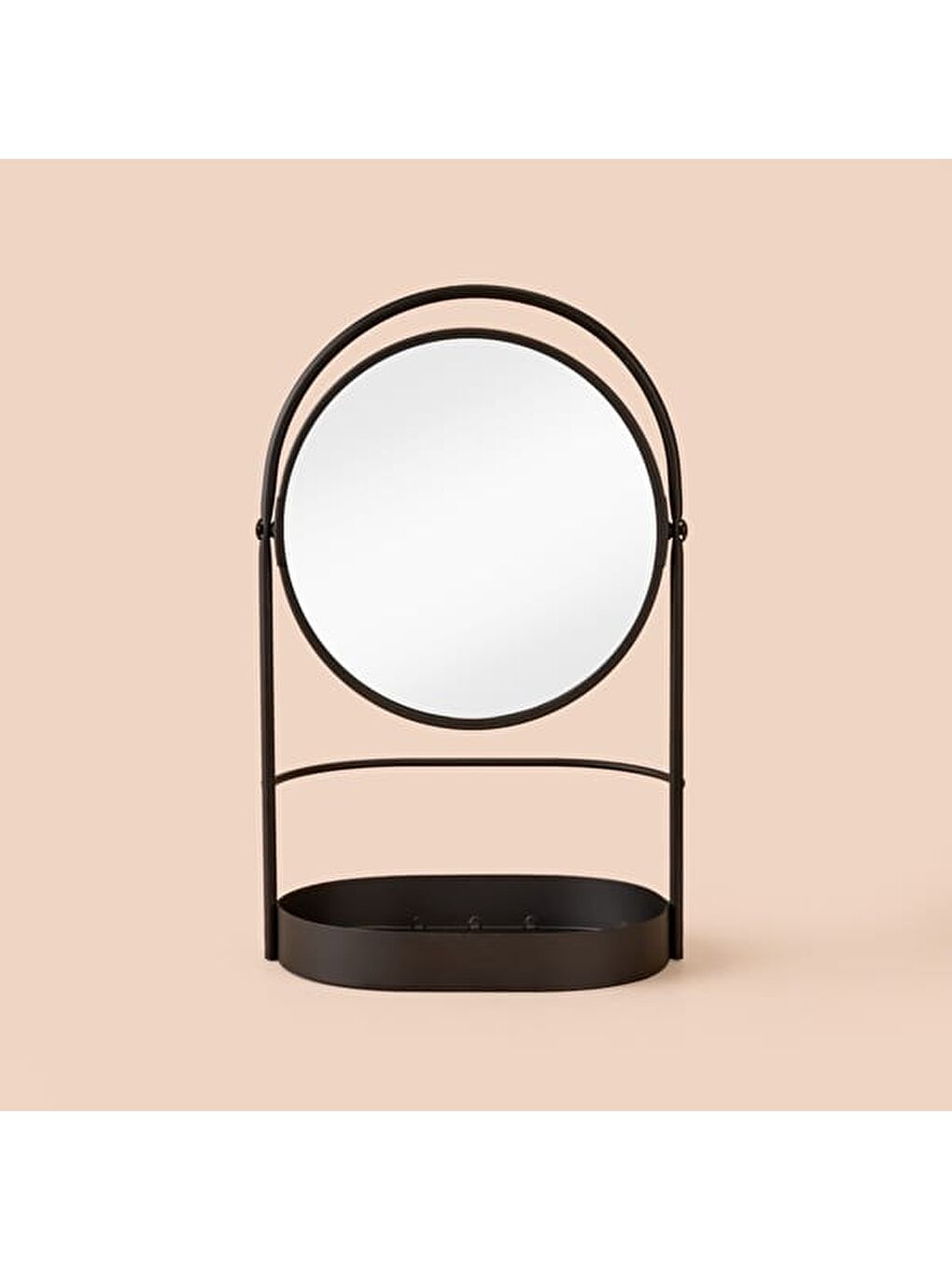 Bath Metal Makyaj Aynası - Siyah-4