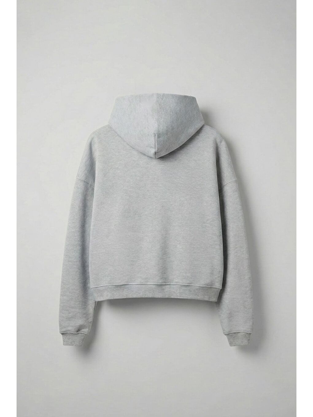 Erkek Yazı Baskılı Gramajlı Urban Hoodie Gri-1