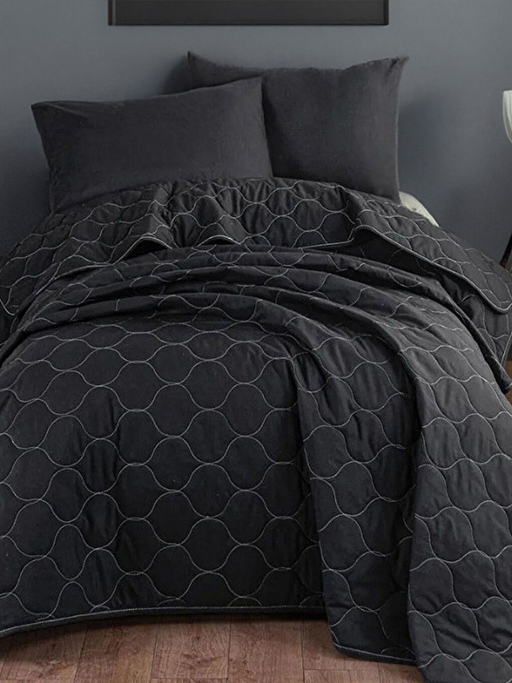 Çok Amaçlı Tek Kişilik Örtü Siyah 180 x 225 Cm