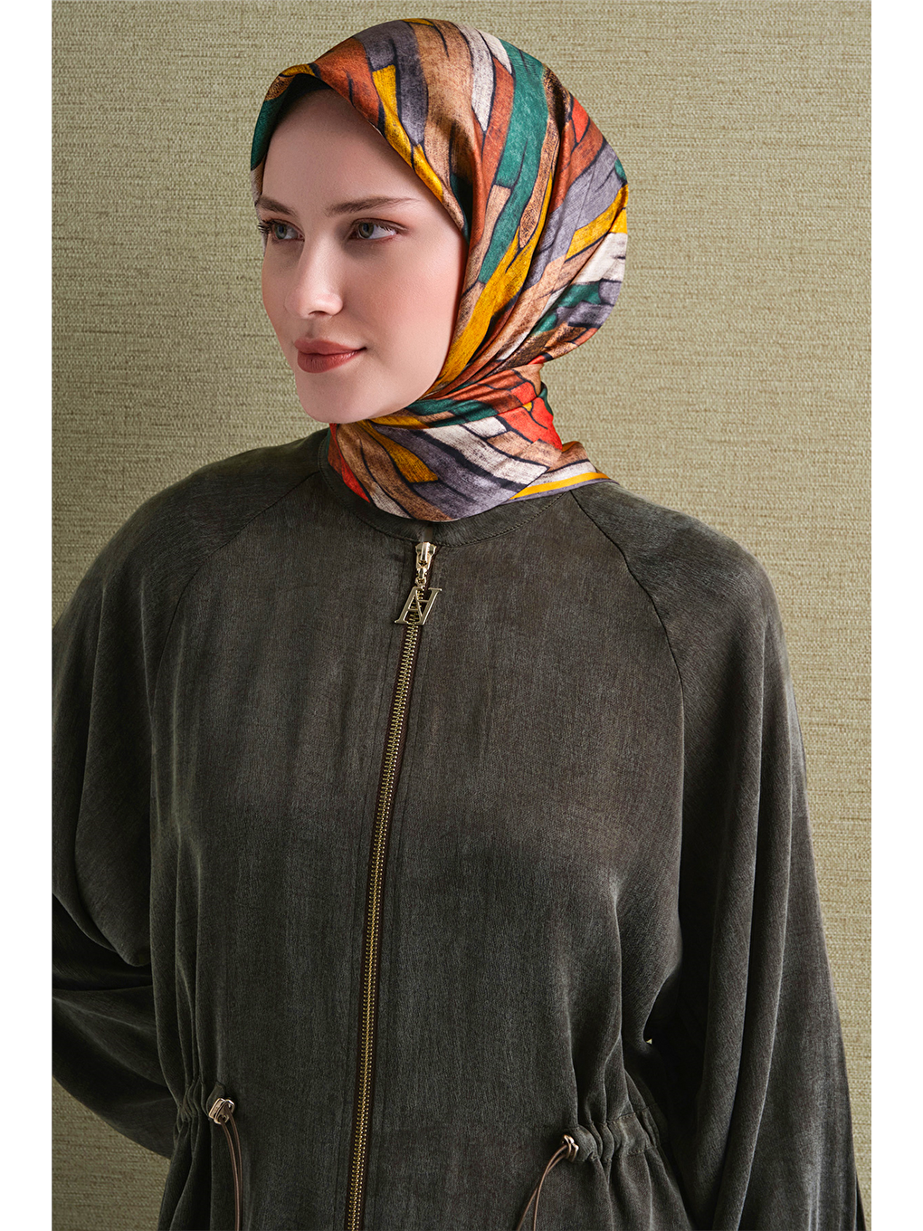 Karışık Saf İpek Twill Eşarp 9612d 82-1