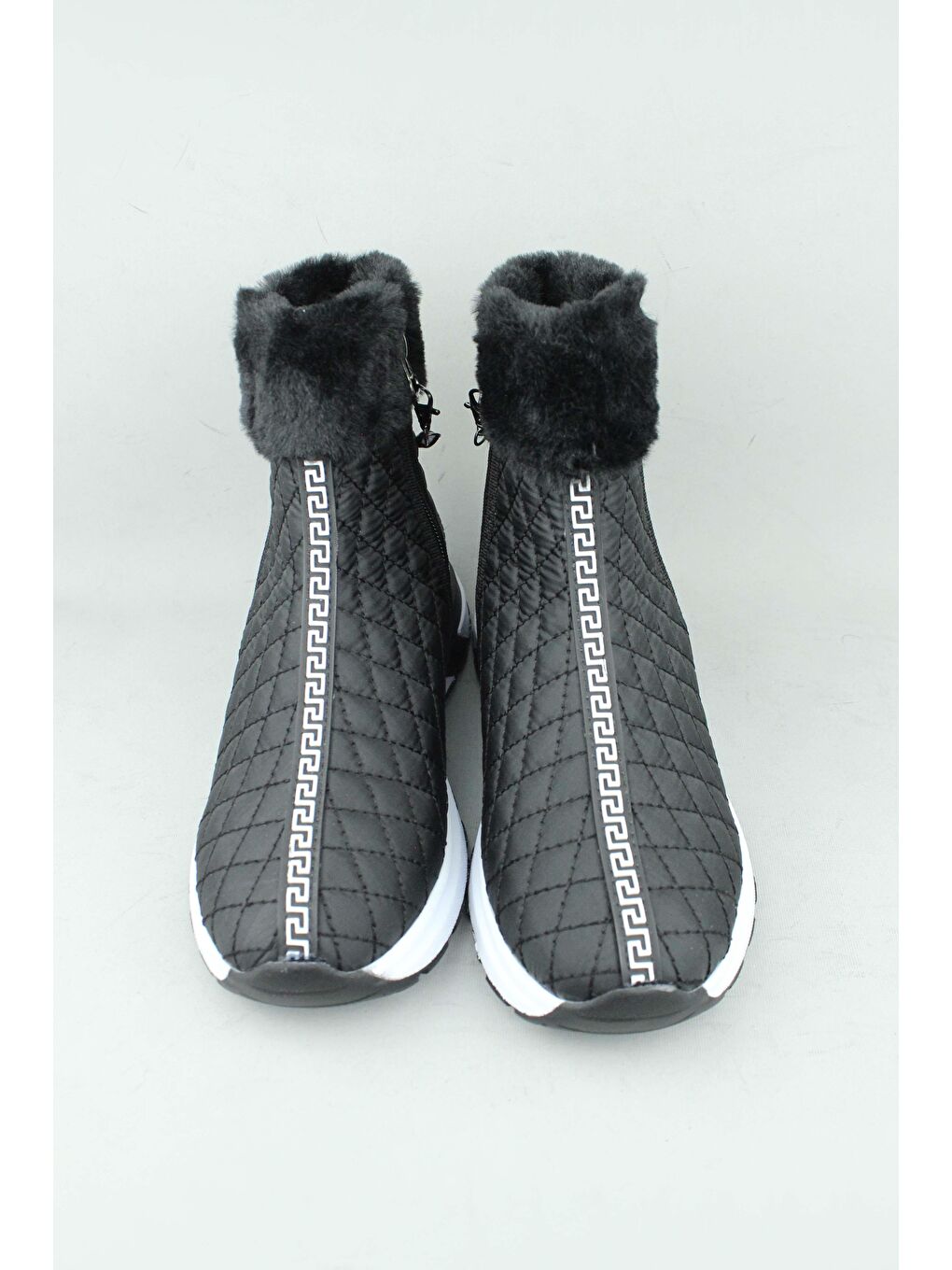 Siyah 155.685-2/2F Fermuarlı Kumaş Kışlık Bot Kadın-3