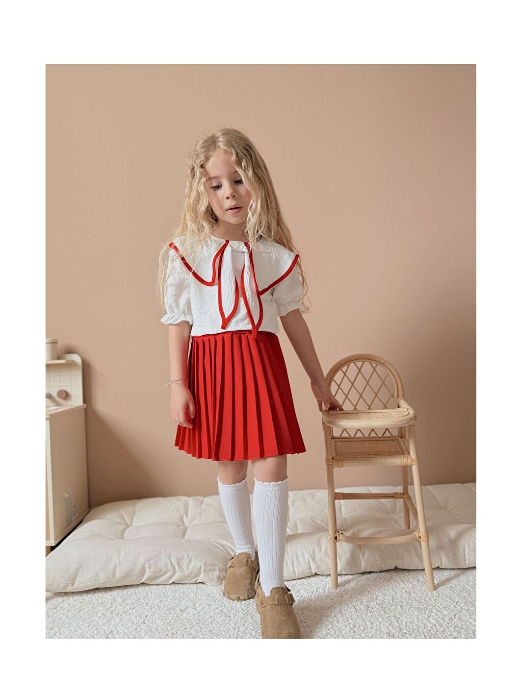 Kırmızı Kız Çocuk Alt Üst Takım