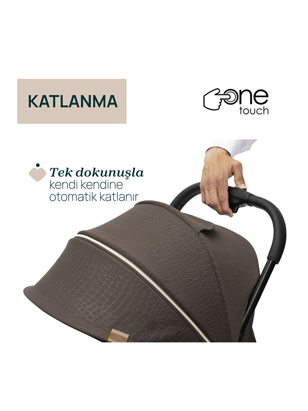 Goody Xplus Kabin Boy Bebek Arabası Bronze Lizard Relux Otomatik Katlanır-1