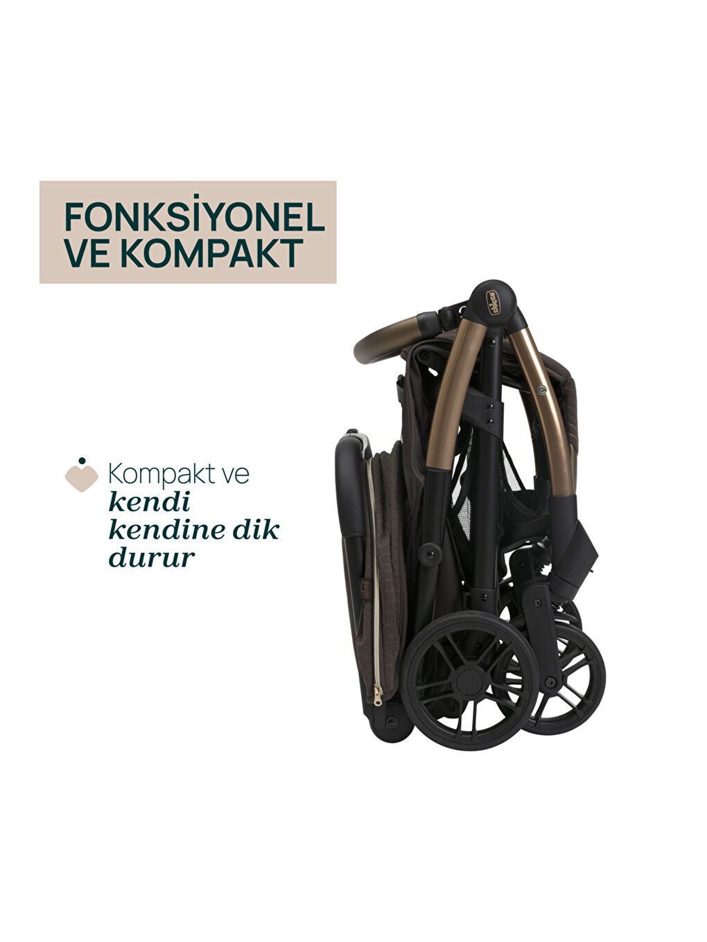 Goody Xplus Kabin Boy Bebek Arabası Bronze Lizard Relux Otomatik Katlanır-2