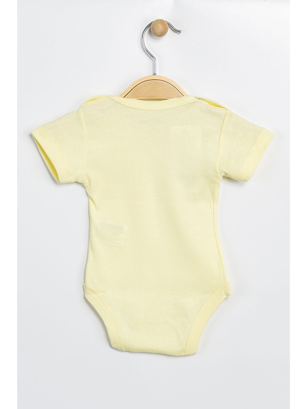 Sarı Erkek Kız Bebek Çıtçıtlı % 100 Pamuk Body & Zıbın-1
