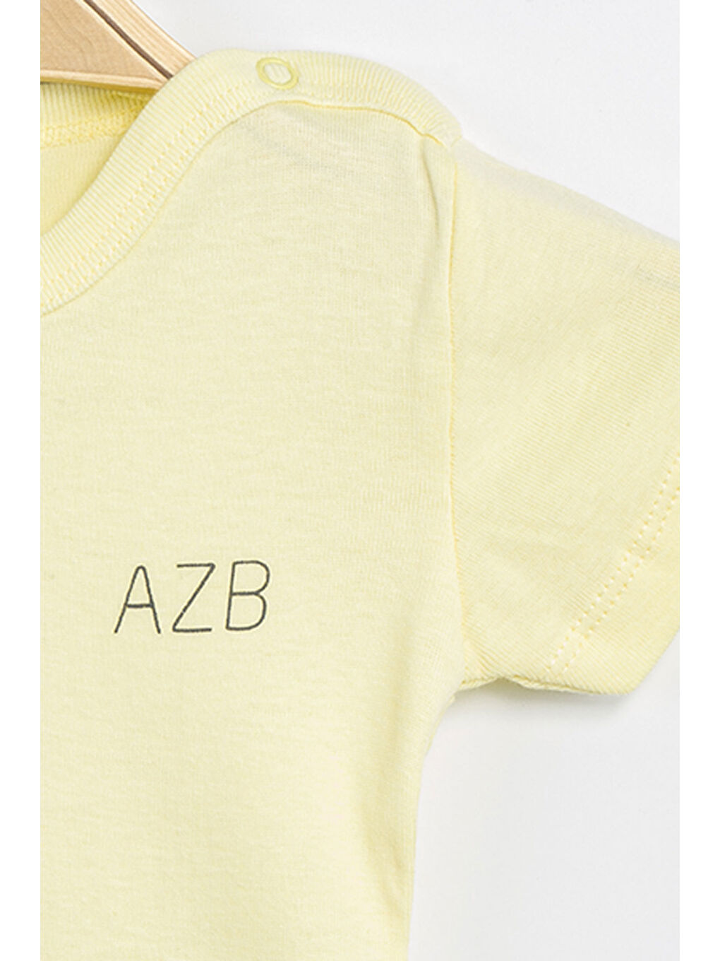 Sarı Erkek Kız Bebek Çıtçıtlı % 100 Pamuk Body & Zıbın-2