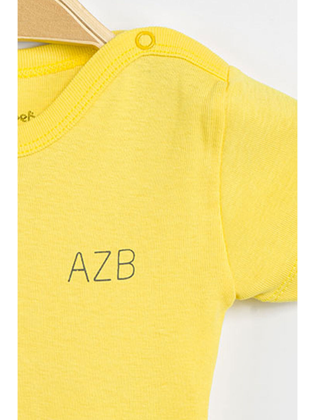 Sarı Erkek Kız Bebek Çıtçıtlı % 100 Pamuk Body & Zıbın-2