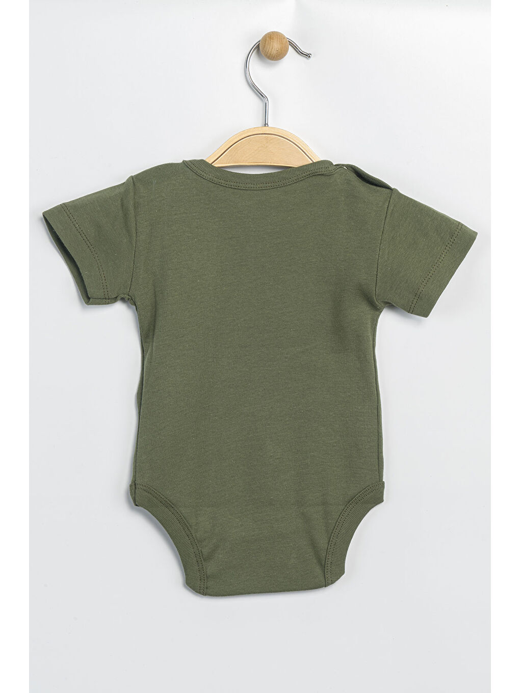 Haki Erkek Kız Bebek Çıtçıtlı % 100 Pamuk Body & Zıbın-1