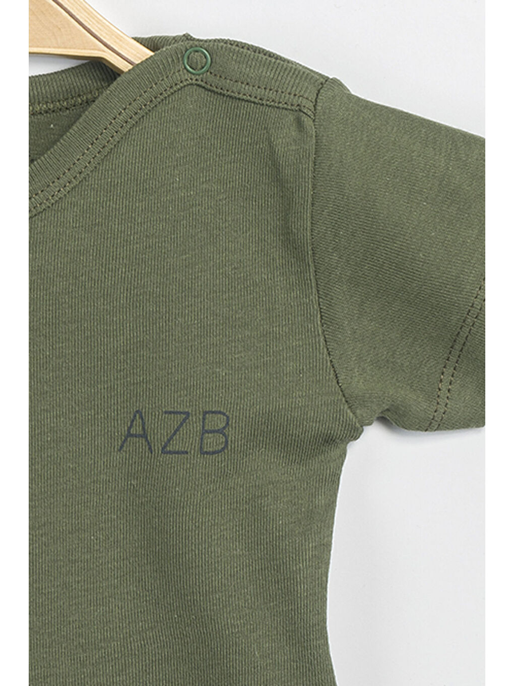 Haki Erkek Kız Bebek Çıtçıtlı % 100 Pamuk Body & Zıbın-2