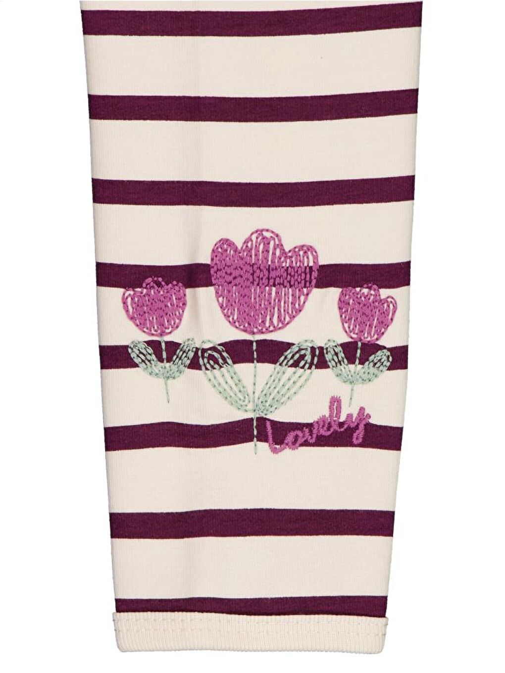 Baby Çizgi Emp. Çiçek Nakışlı 6-18 Ay Sweatshirt - Bej 6-9 Ay-2