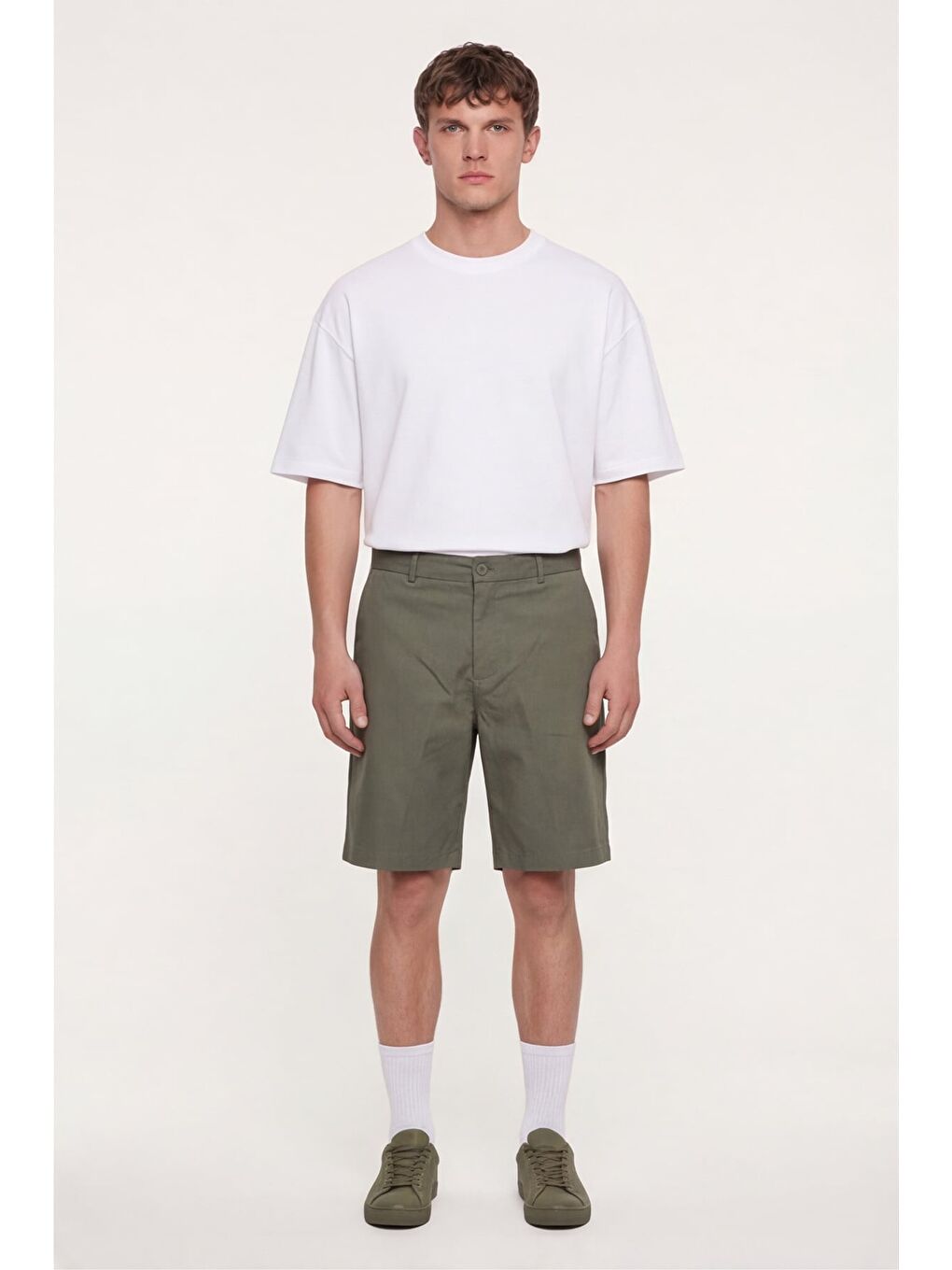 Haki Erkek Şort-1