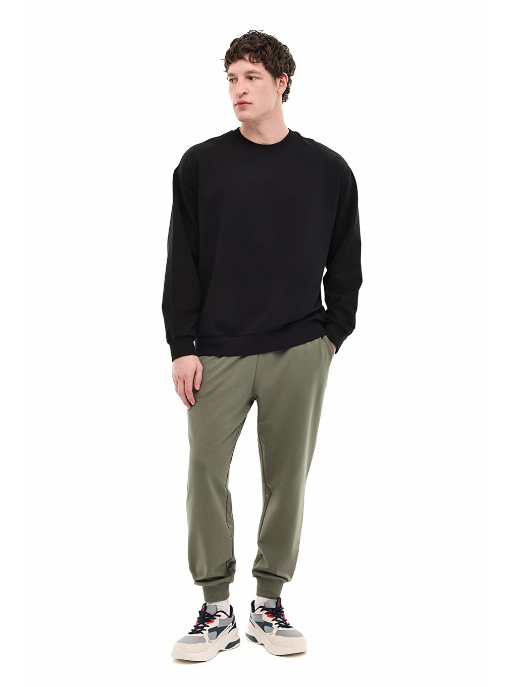 MB 16SN90 6FX Siyah Erkek Sweatshirt-2