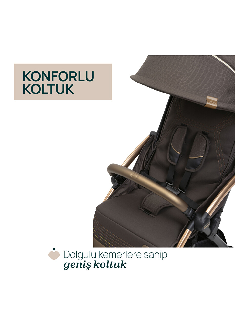 Goody Xplus Kabin Boy Bebek Arabası Bronze Lizard Relux Otomatik Katlanır-6