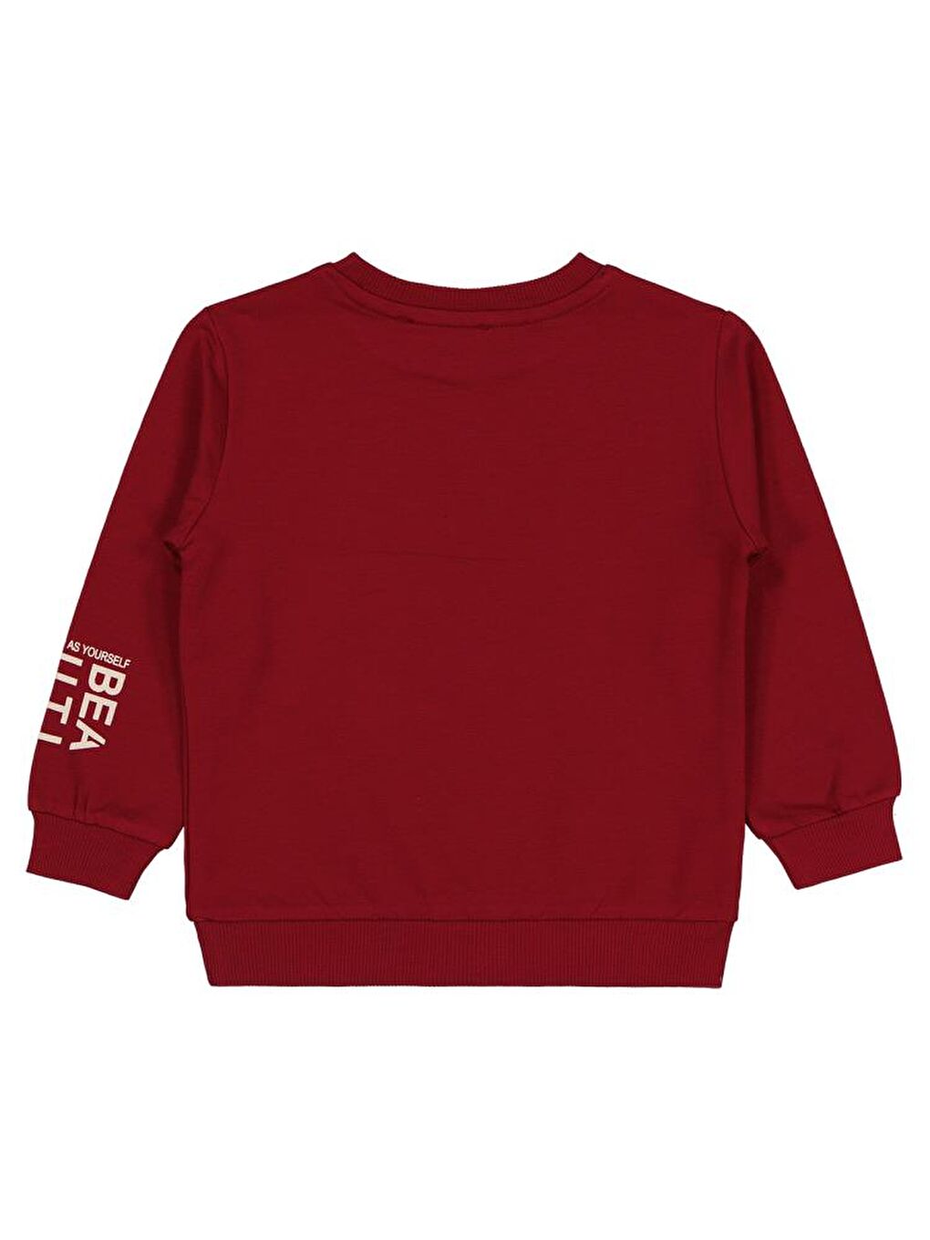 Girls Basic 2-5 Yaş Sweatshirt - Bordo 5-6 Yaş-1