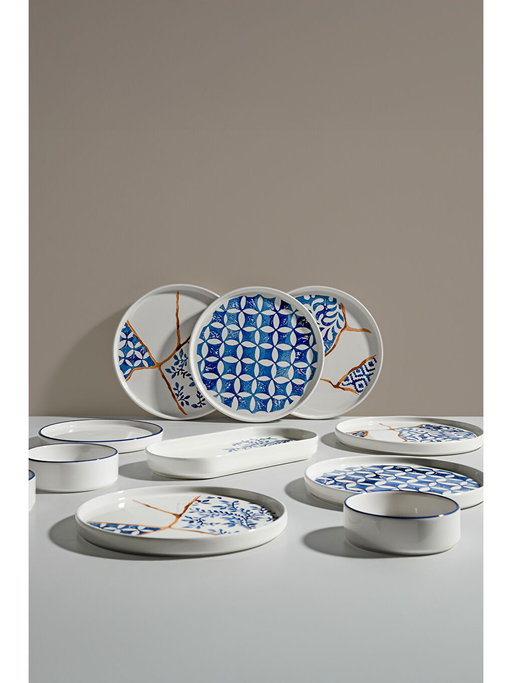 Renksiz Azure 6 Kişilik 15 Parça Seramik Kahvaltı Takımı-2