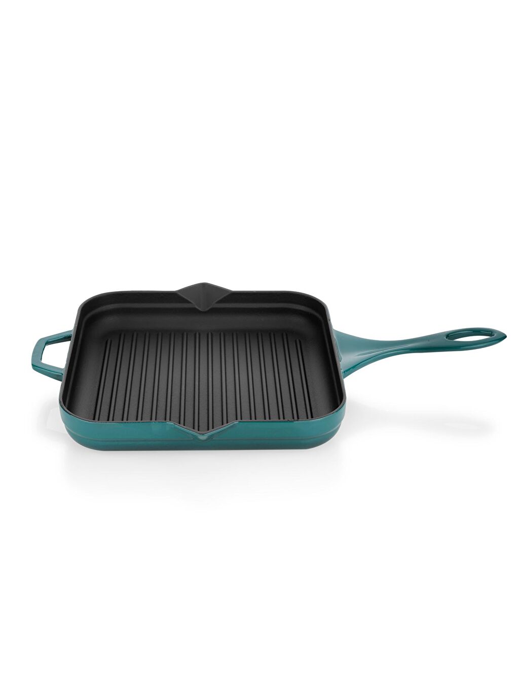 Guss Chef Döküm Kare Grill Tava 28x28Cm-Turkuaz-7