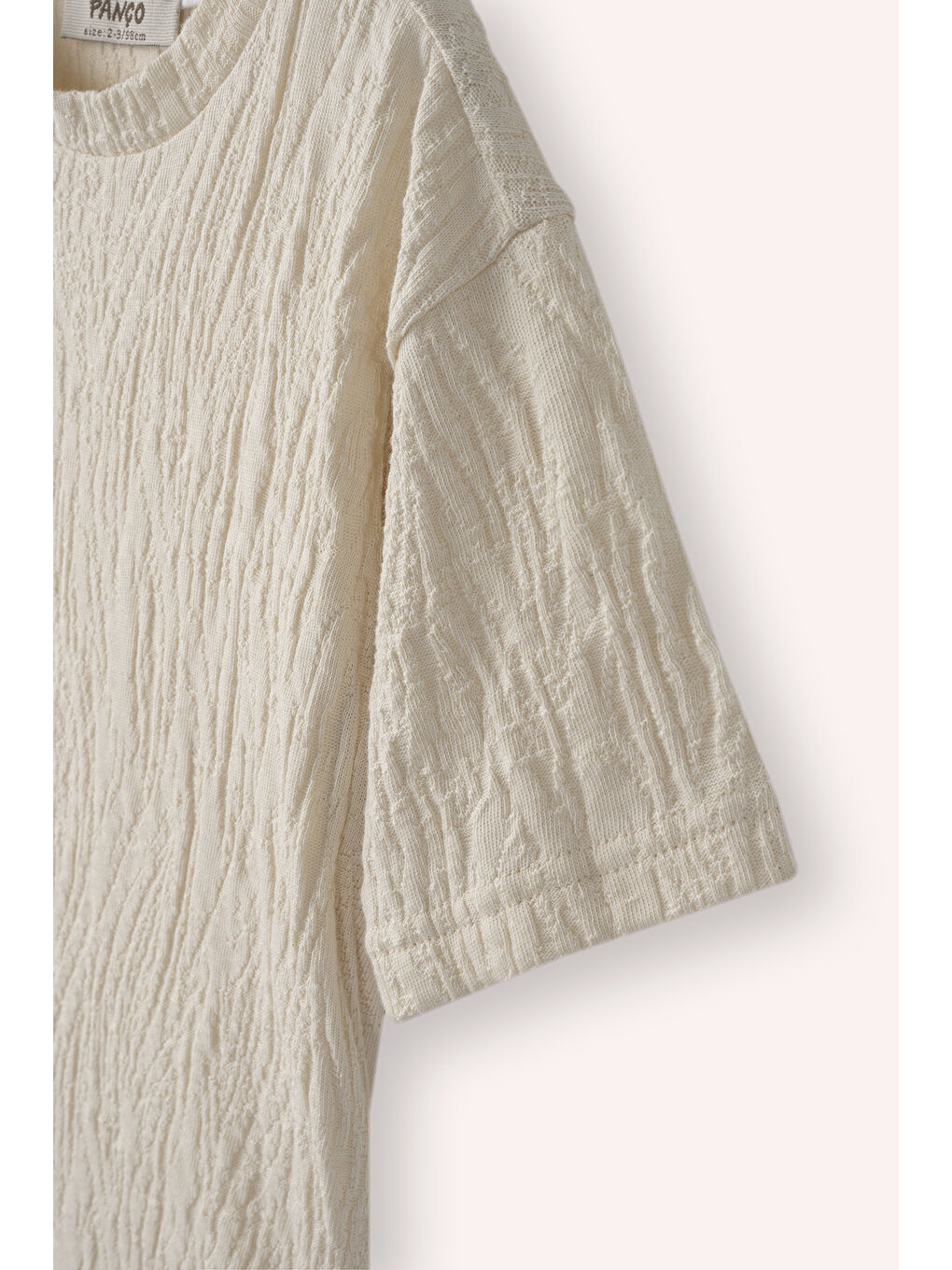 Erkek Çocuk Kısa Kollu T-Shirt Bej-1