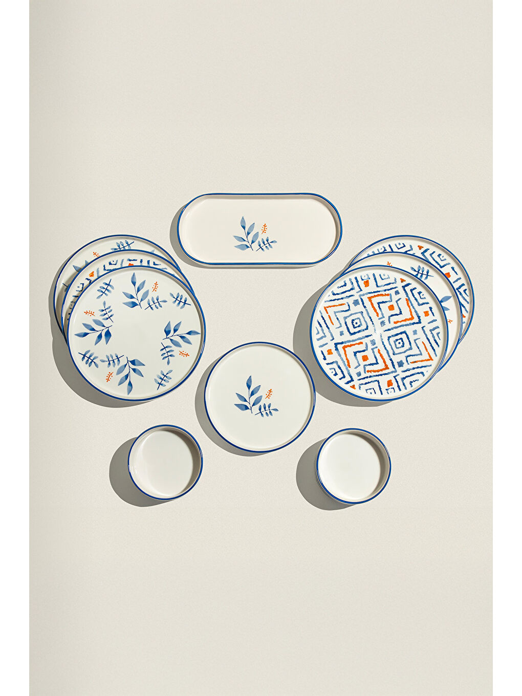 Mavi Blue Orange 6 Kişilik 13 Parça Seramik Kahvaltı Takımı-3