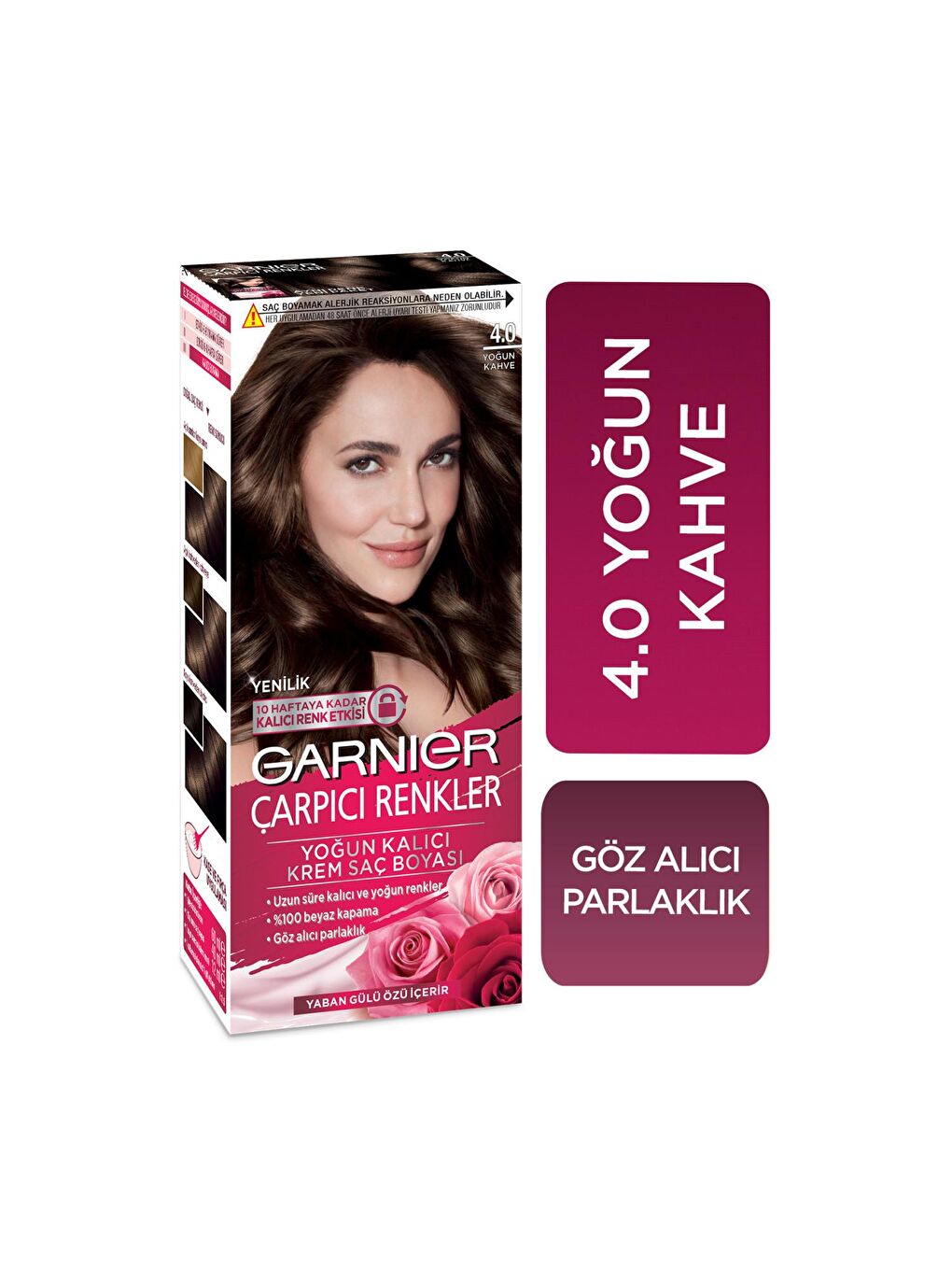 GARNIER Kahverengi Çarpıcı Renkler Saç Boyası 4.0 Yoğun Kahve