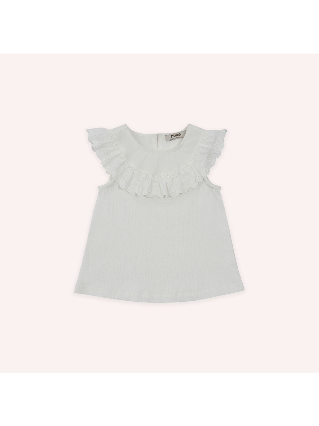 Kız Çocuk Dantel Detaylı Bluz Ekru