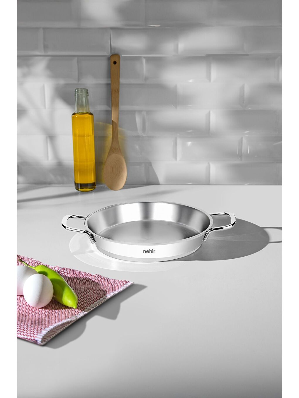 Gri Silver Çelik İtalyan Omlet Sahan 18 cm Kapaksız