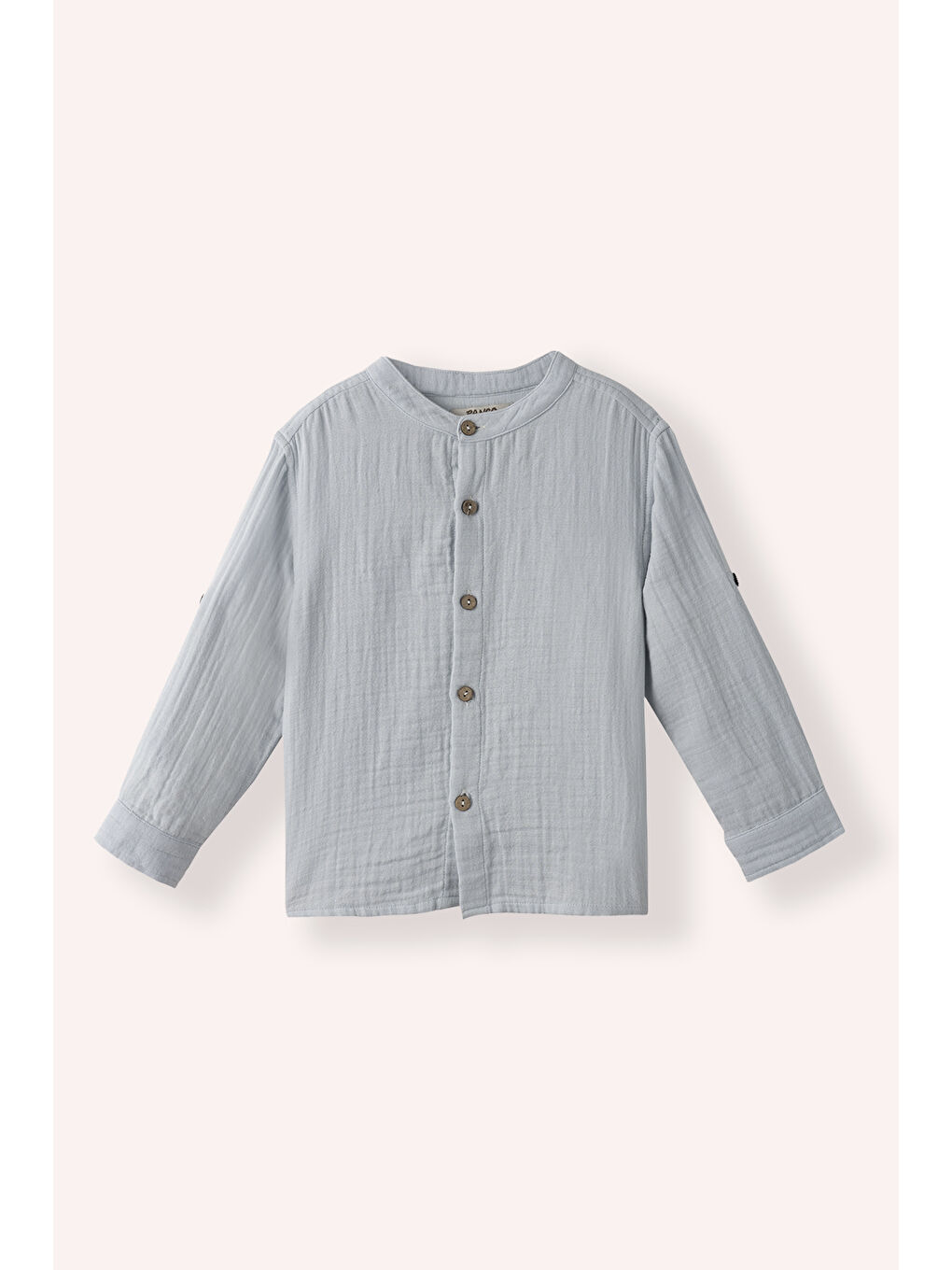 Erkek Çocuk Uzun Kollu Müslin Gömlek Mavi