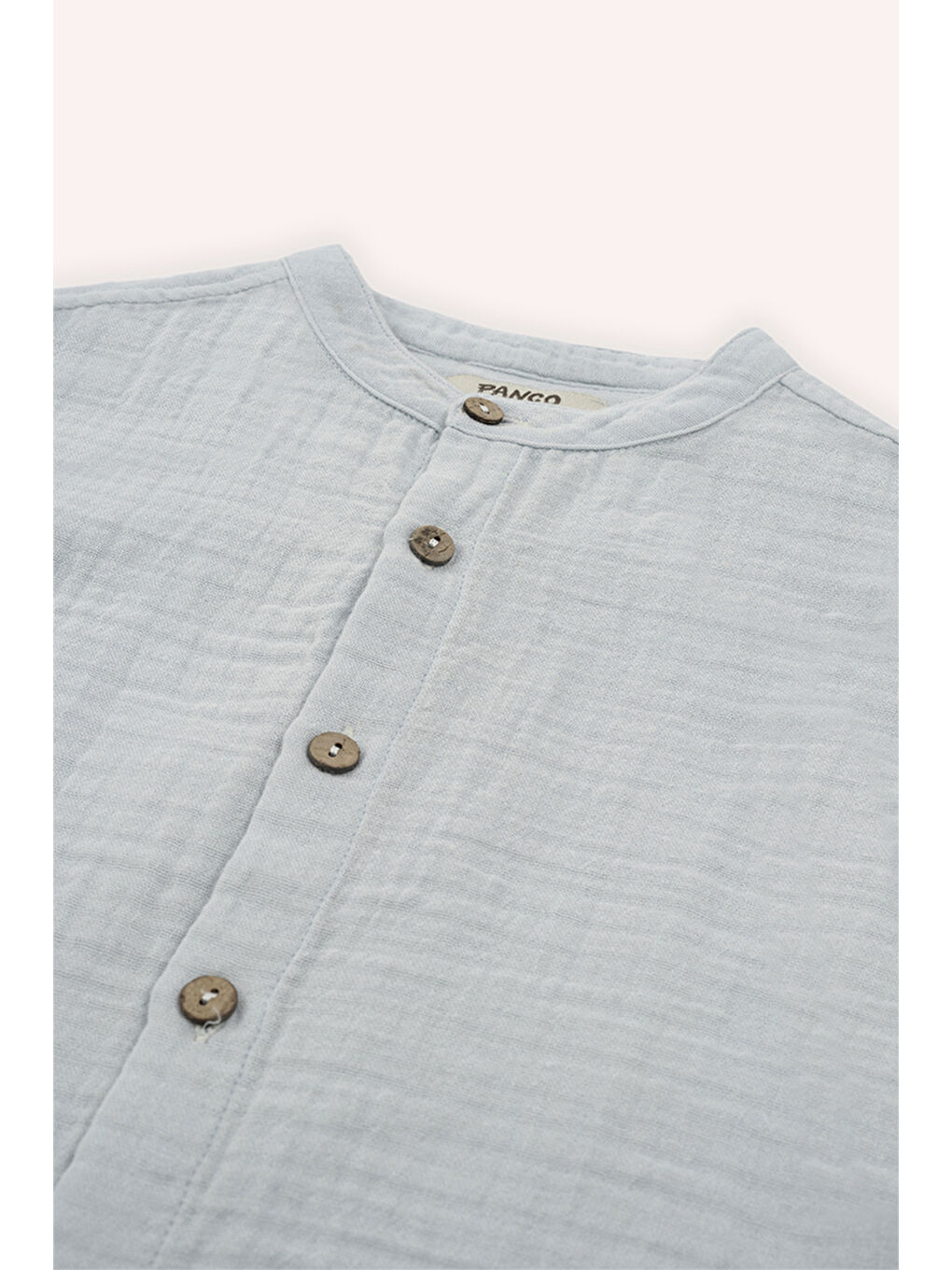 Erkek Çocuk Uzun Kollu Müslin Gömlek Mavi-3