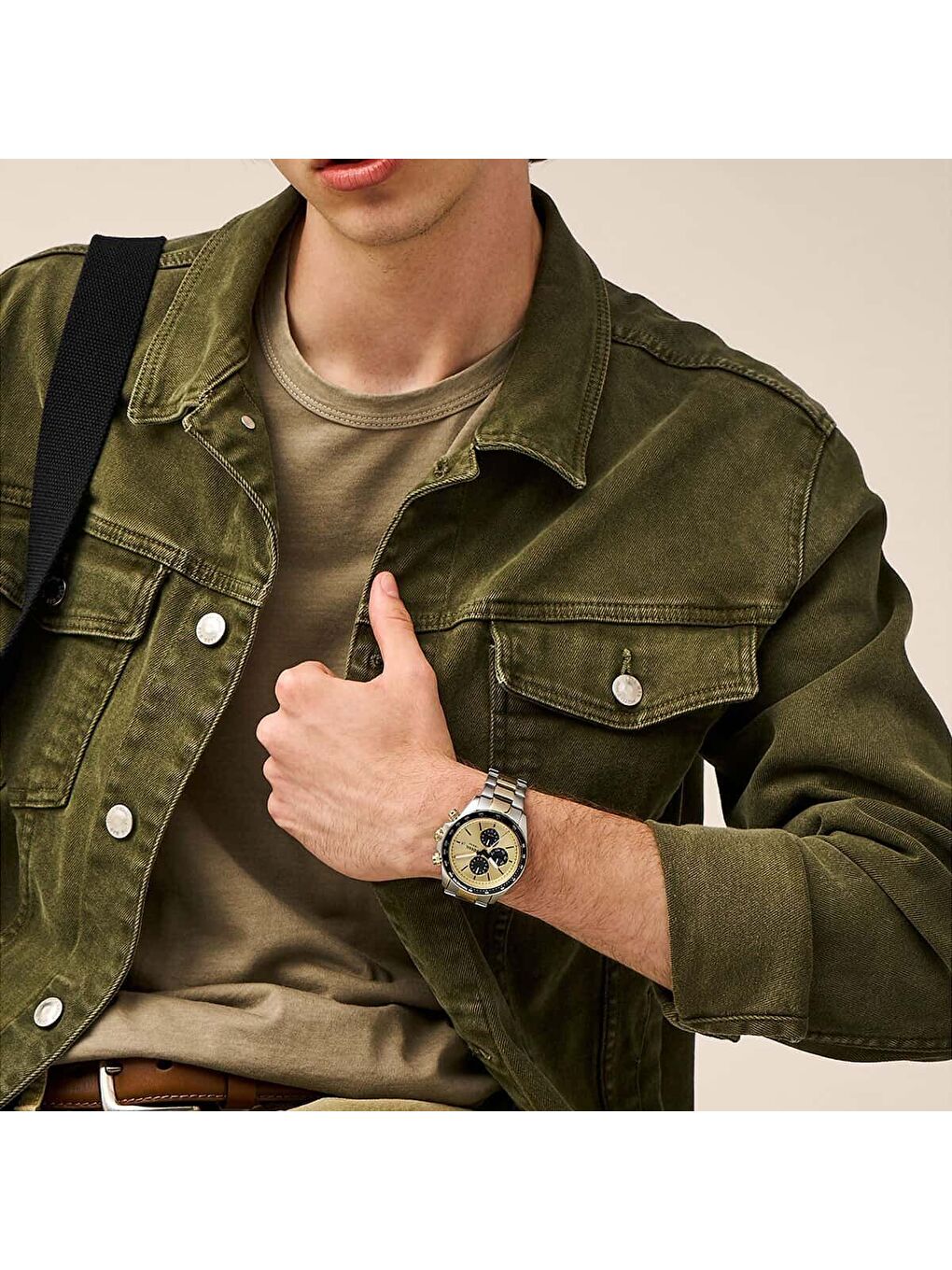 Sarı FFS6126 Erkek Kol Saati-3