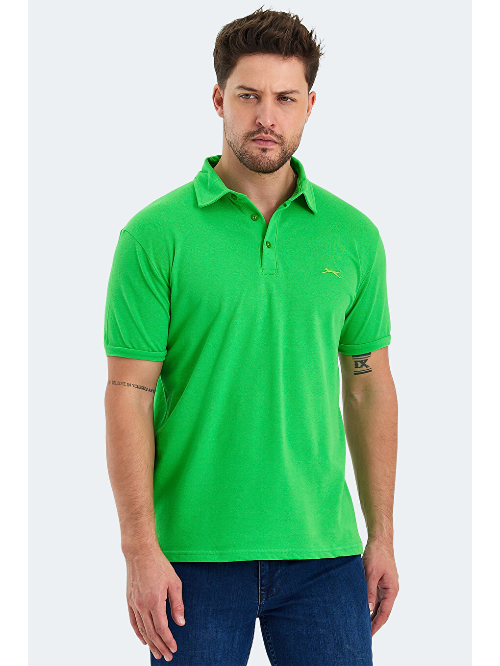 Karışık Klasse 3 Lü Set Erkek Polo Yaka Yeşil - Nane - Mercan Tişört-4