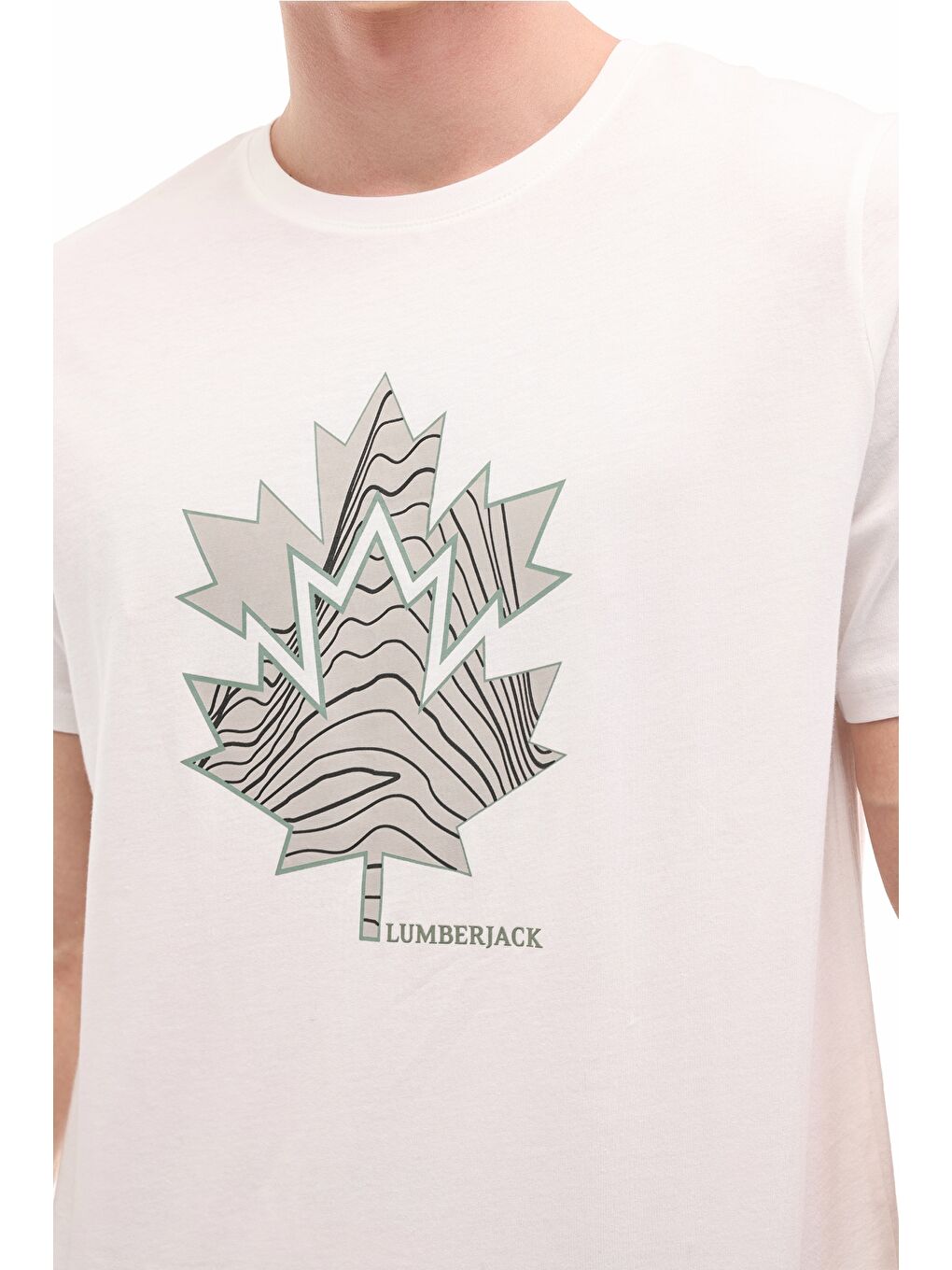 Bej ML BERA 11TRV38 6FX Erkek Kısa Kol T-Shirt-3