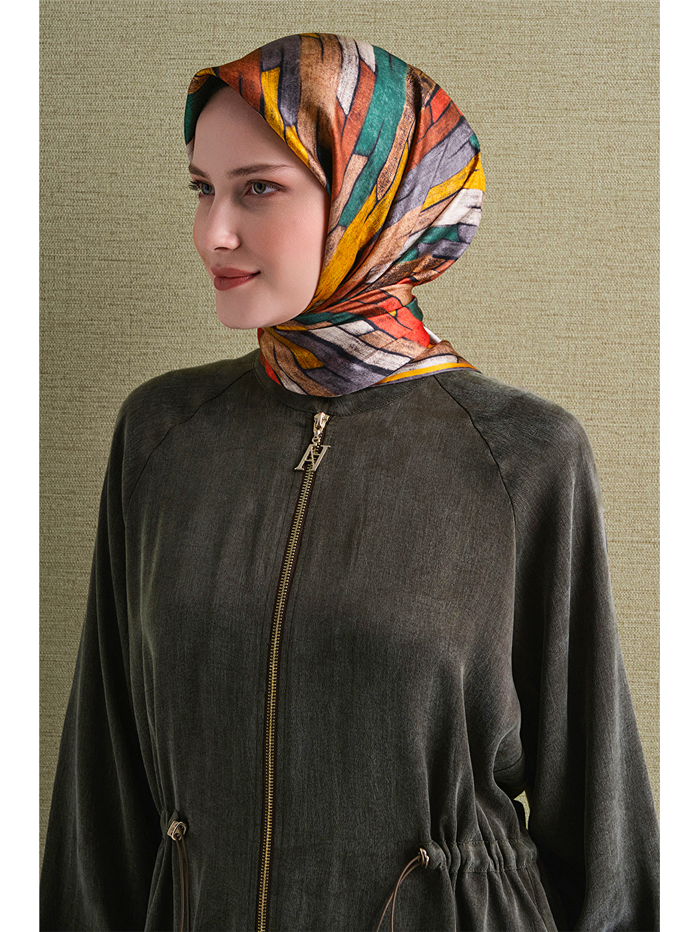 Karışık Saf İpek Twill Eşarp 9612d 82-2