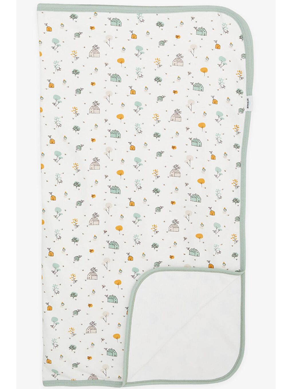 Yenidoğan Bebek Battaniyesi Bahar Temalı Ekru (75 X 85 Cm)