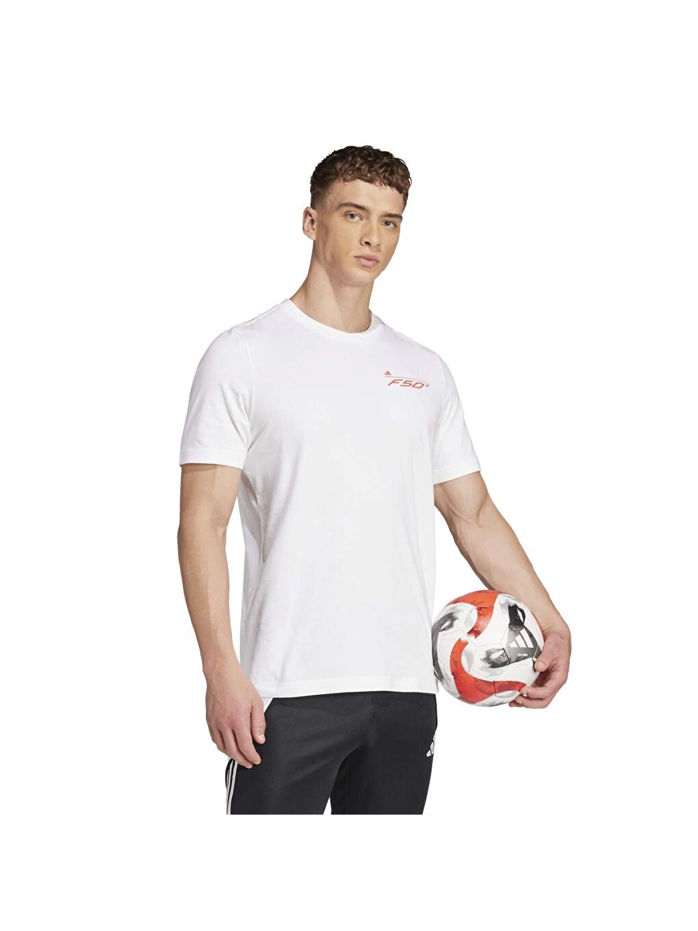 F50 History G T Erkek Beyaz Yuvarlak Yaka Spor Tişört-4