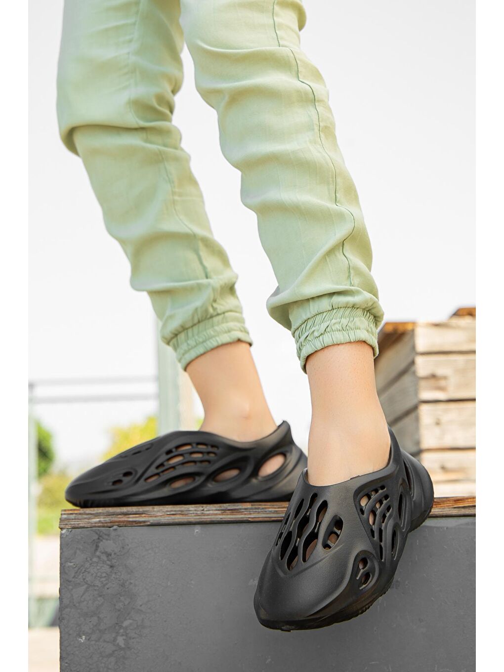 Siyah D106 Günlük Ortopedik Unisex Sandalet