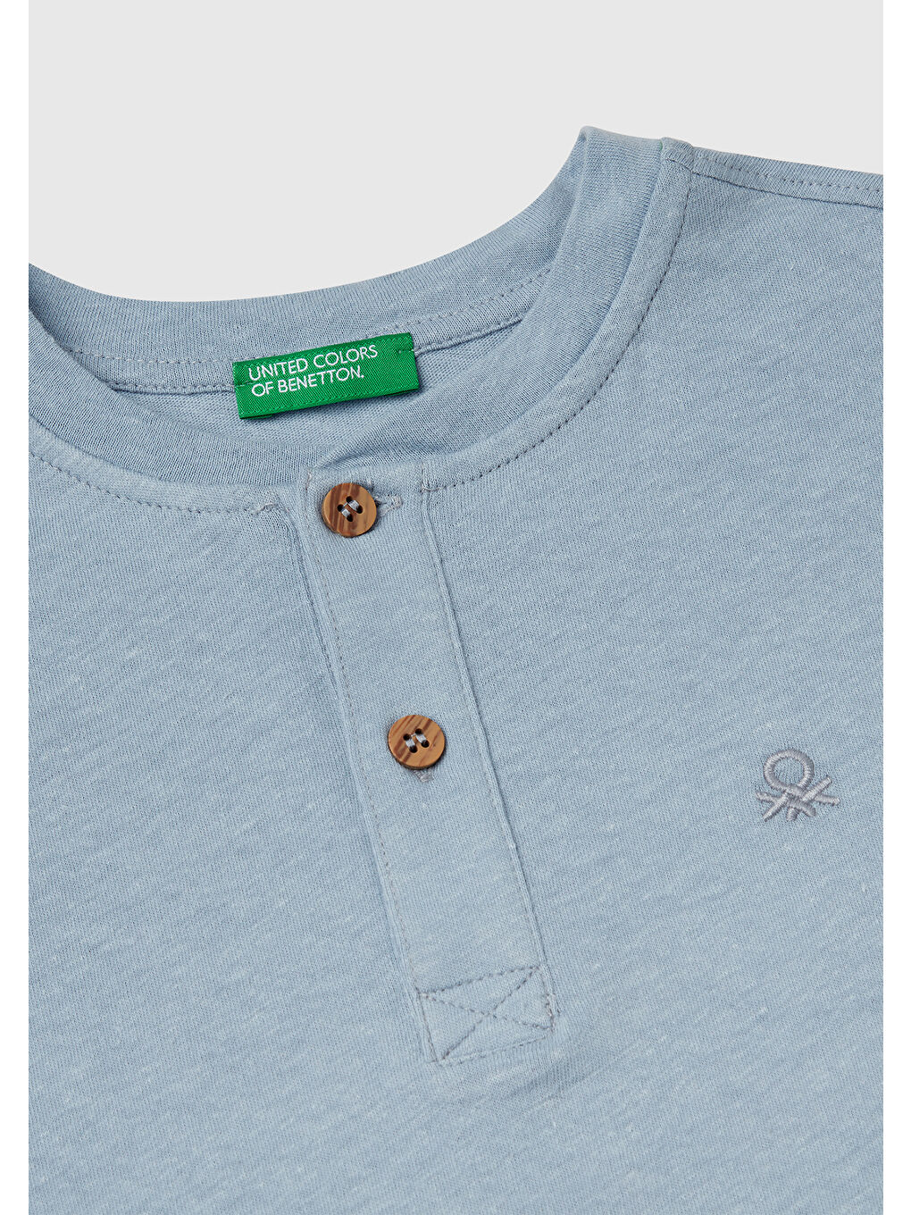 Erkek Çocuk Mavi Logo İşlemeli Hakim Yaka T-Shirt-2