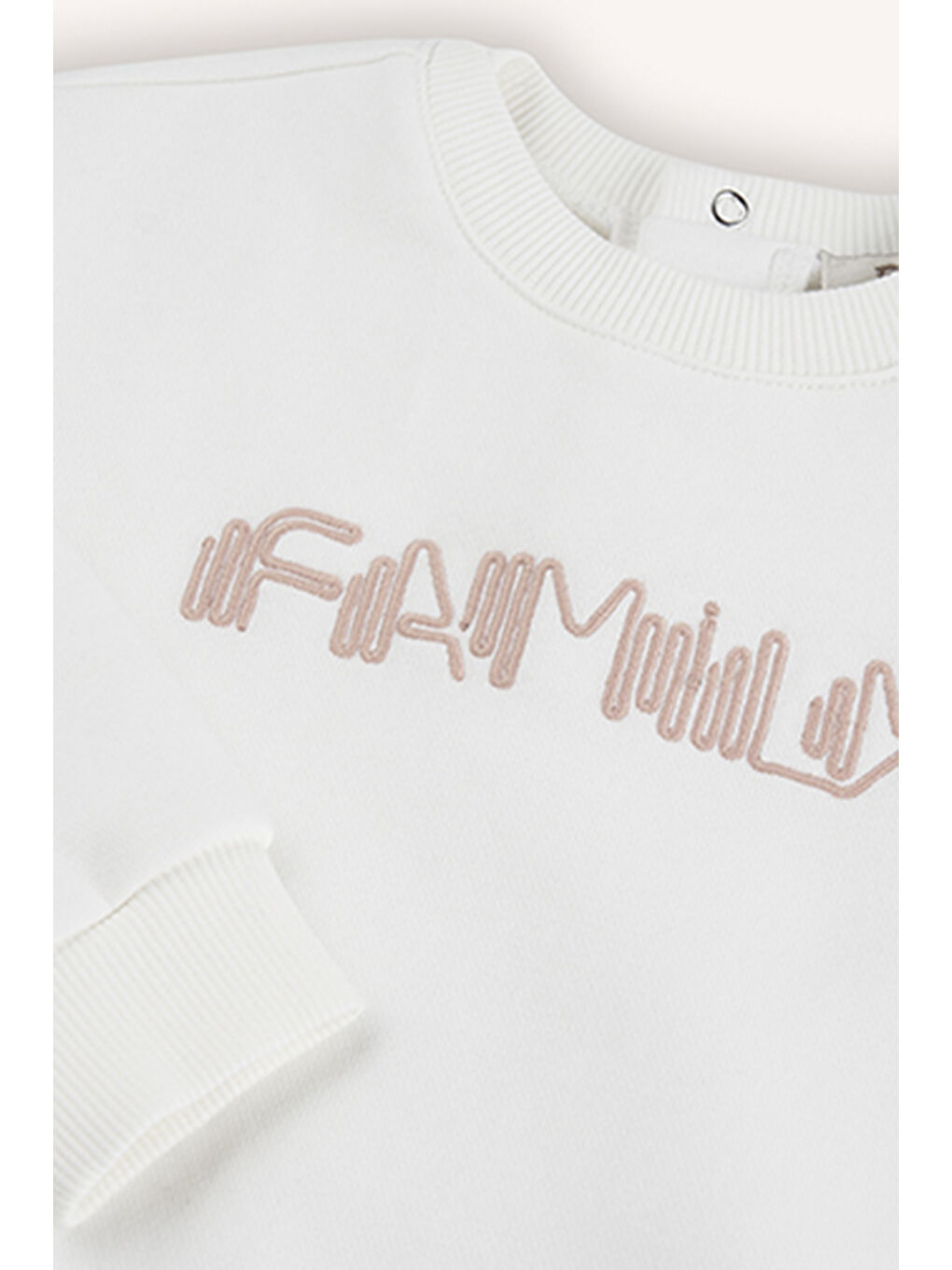 Erkek Bebek Nakışlı Ekru Sweatshirt-2