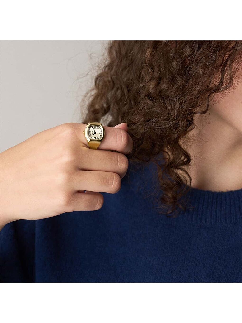 Sarı FES5446 Kadın Yüzük Saat-5