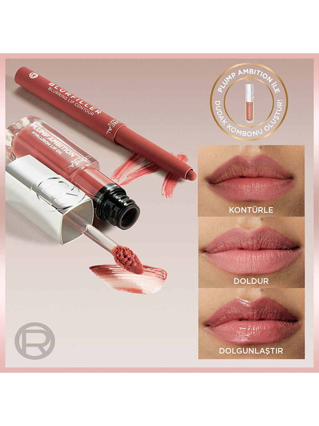 L'Oréal Paris Blurfiller Dudak Kontür Kalemi - 530 Bordeaux Bisous-5