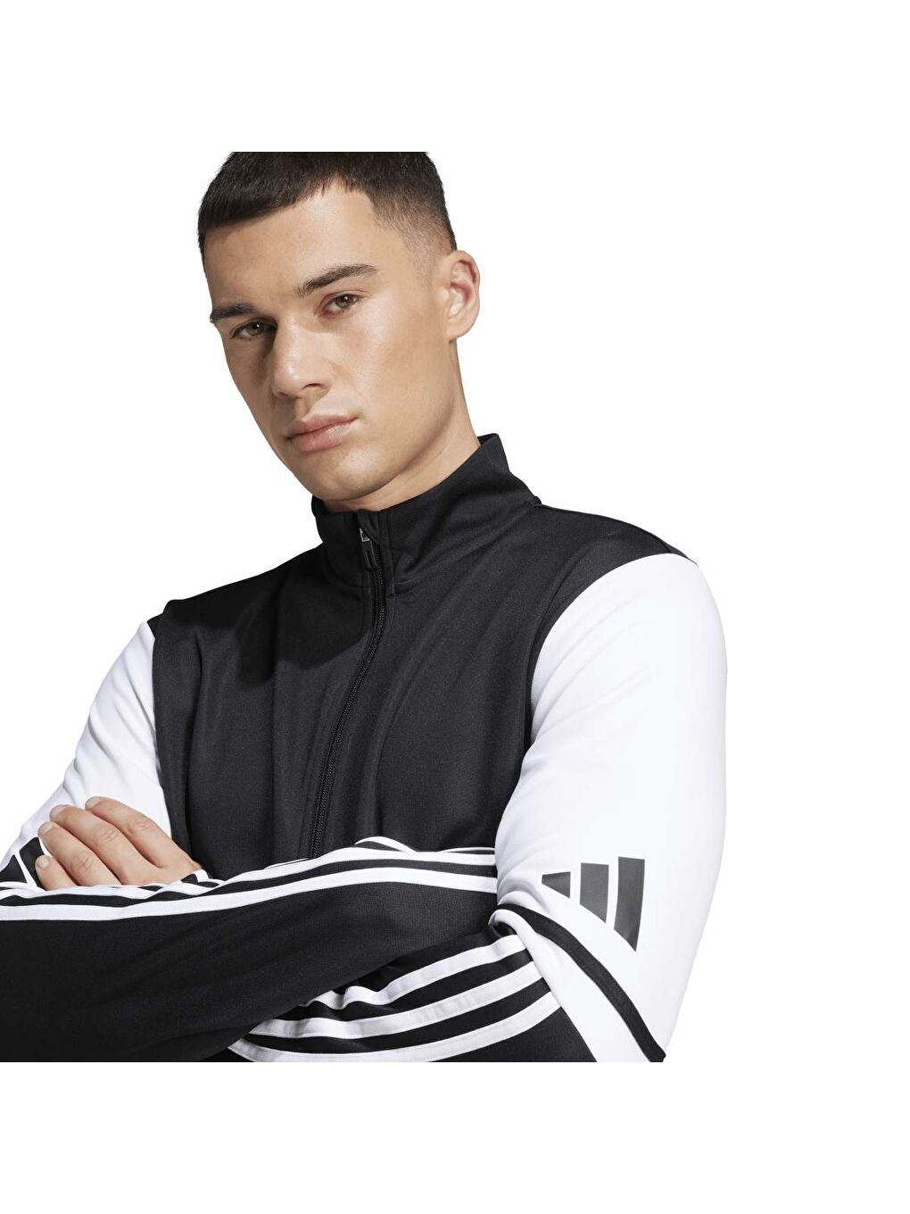 Karışık Sq25 Training Erkek Dik Yaka Fermuarlı Sweatshirt-2