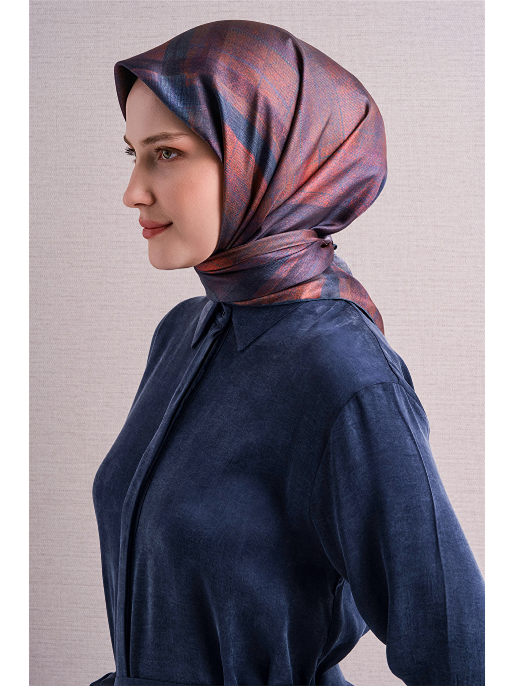 Mürdüm Saf İpek Twill Eşarp 9618d 80-2