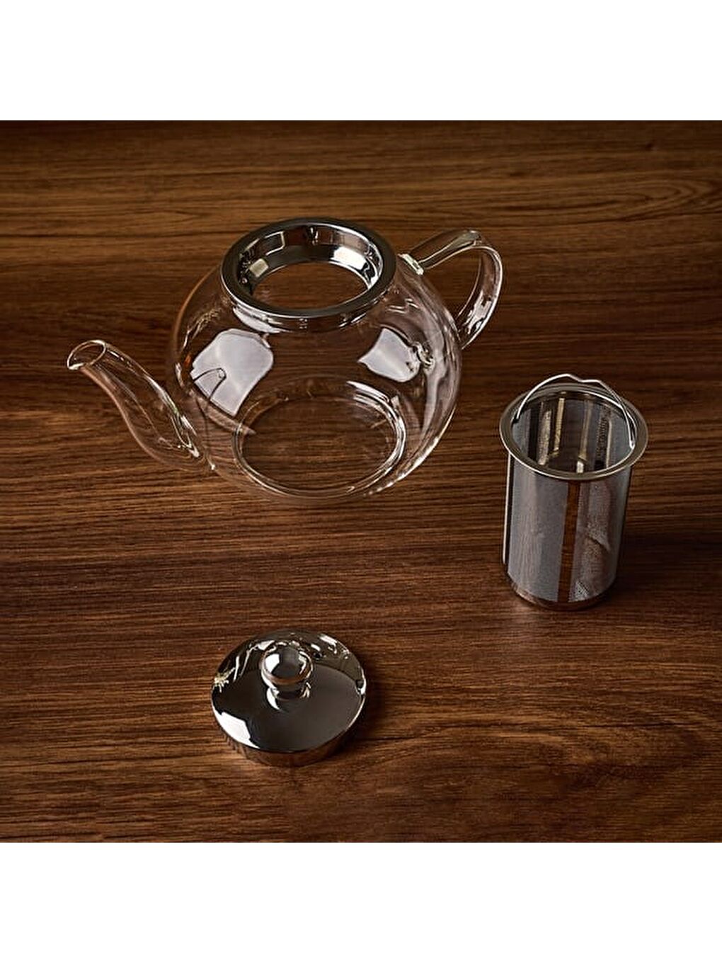 Renksiz Nora Cam Çaydanlık Seti - Şeffaf - 1,8 lt + 1,2 lt-2