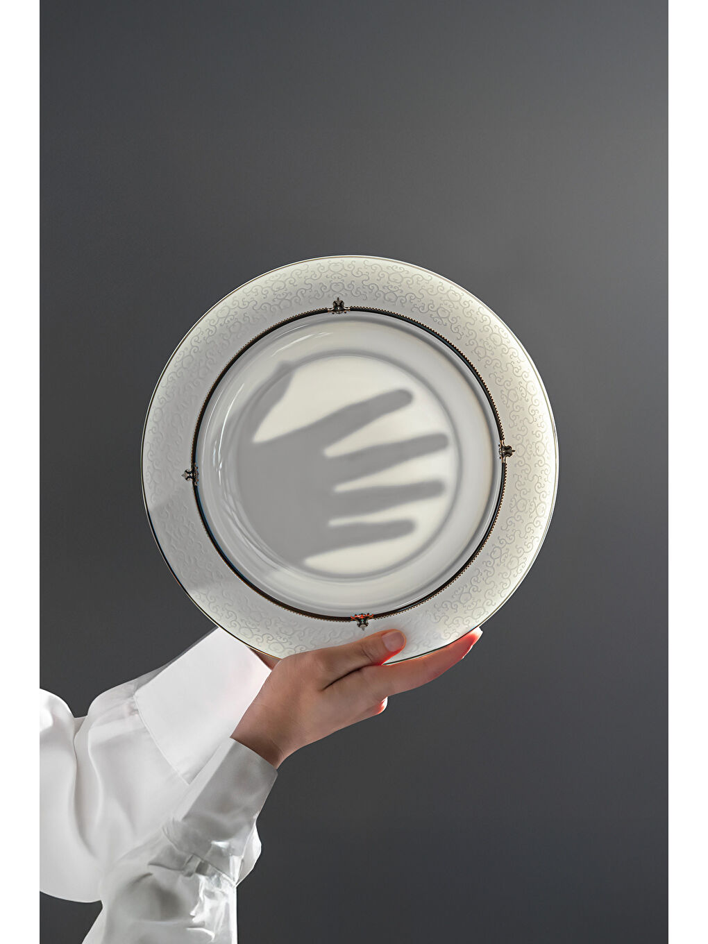 Beyaz Margaret Black Dream 57 Parça Porselen Yemek Takımı-2