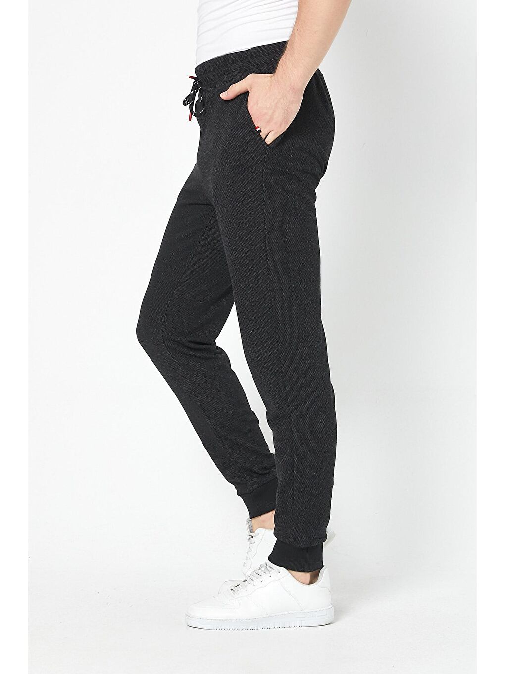 Erkek Siyah Slim Fit Mevsimlik Jogger Eşofman Altı