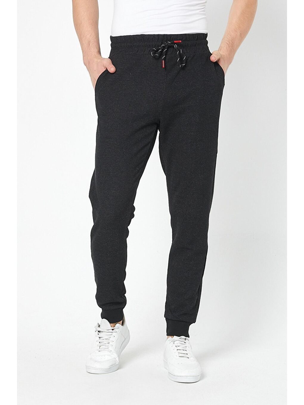 Erkek Siyah Slim Fit Mevsimlik Jogger Eşofman Altı-1