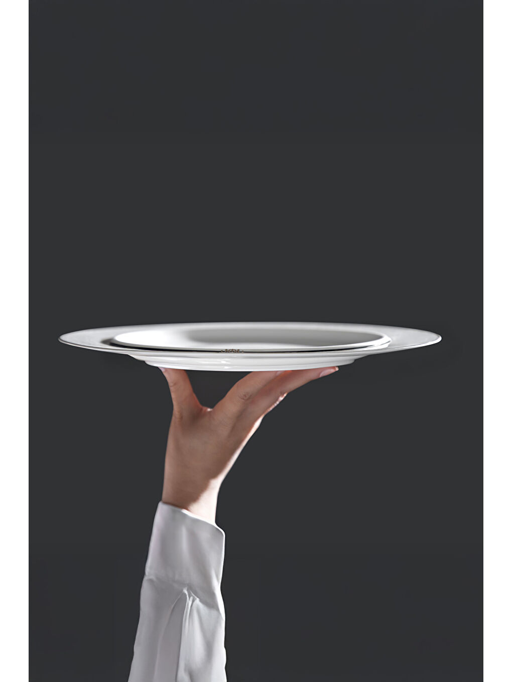 Beyaz Margaret Black Dream 57 Parça Porselen Yemek Takımı-5