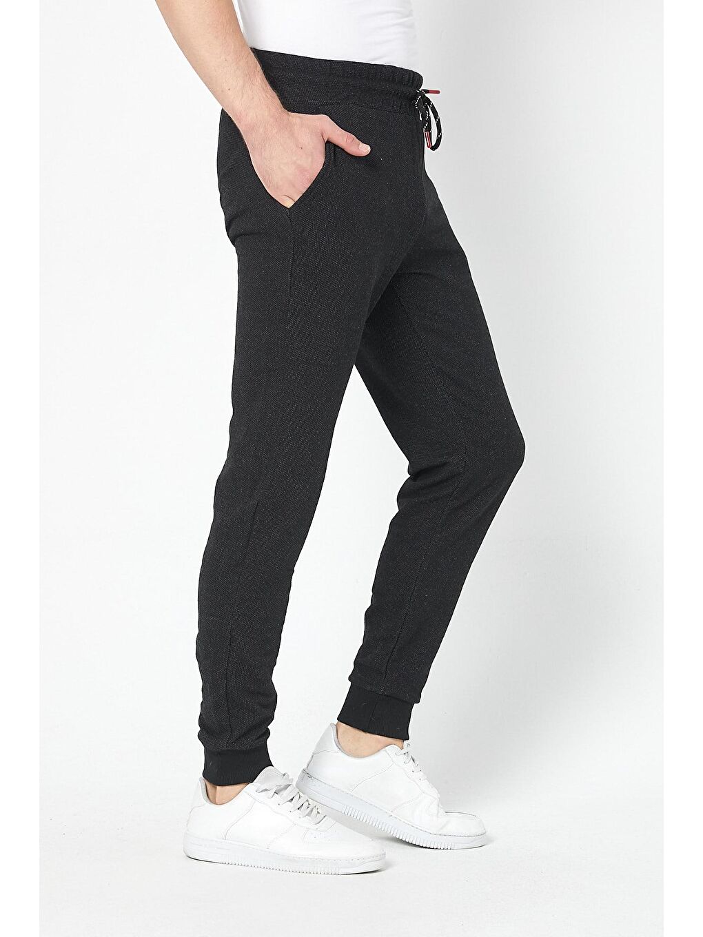 Erkek Siyah Slim Fit Mevsimlik Jogger Eşofman Altı-2